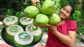 Yummy Cooking dessert Coconut with Pandan  recipe & Cooking Life