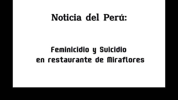 Noticia del Perú