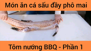 Món ăn cá sấu đầy phô mai tôm nướng BBQ