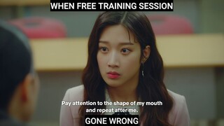 WATCH: FREE DICTION TRAINING GONE WRONG - TUTOR SPITS SALIVA WHEN PRONOUNCING "TU"