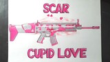 Menggambar Scar Cupid Love | gambar senjata free fire