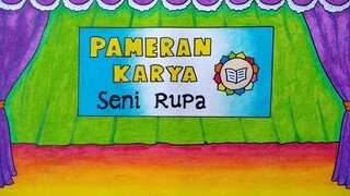 Cara menggambar panggung pentas || Menggambar tema pentas seni
