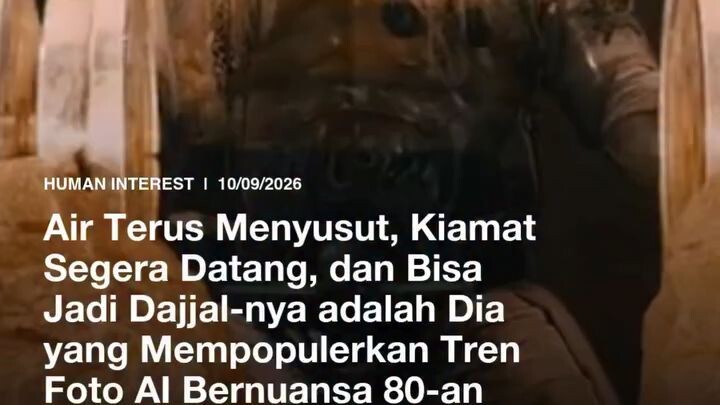 APAKAH KITA BAGIAN DARI PELAKU PENGERINGAN AIR?