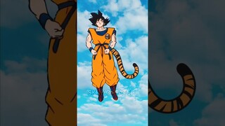 DBZ characters with tail  🦖 mode #goku #gohan#dbs