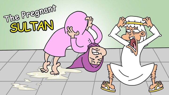 The Sultan Pregnancy  Funny Pregnant Cartoons  Cartoon Acing  Pregnant Male