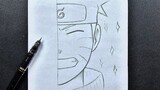 Easy anime drawing | how to draw naruto half face easy step-by-step