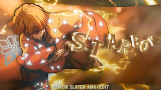 Demon Slayer "Zenitsu agatsuma⚡" - Starboy「Edit/AMV」Alight Motion Free PF XML & Clips+Remapping