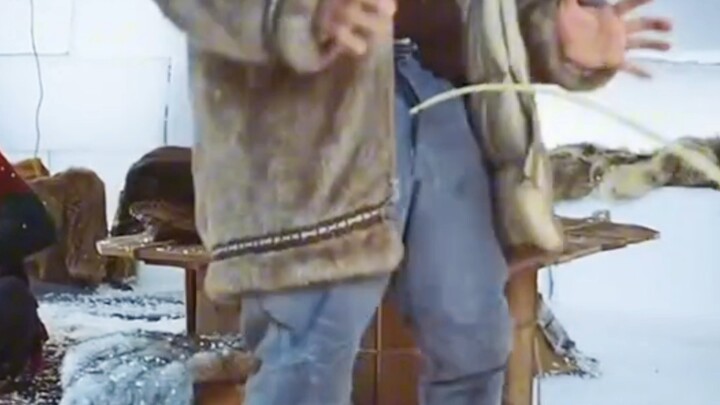 The guy just stepped outside to pee, and his urine froze into ice on the spot.