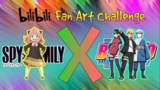 Anya X Team 7 [Boruto] | Bilibili Fan Art Challenge