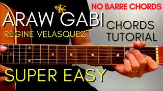 Regine Velasquez - ARAW GABI Chords (EASY GUITAR TUTORIAL) for Acoustic Cover