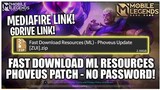 Fast Download Resources in Mobile Legends Phoveus Patch Update! Bypass Resources - Mediafire No Pass