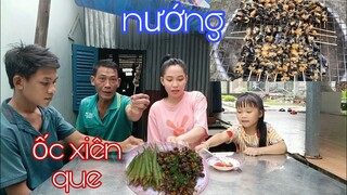 ốc xiên que nướng thơm ngon hấp dẫn