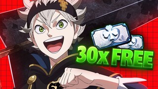 ANOTHER 30 FREE TICKETS ARE BEING GIVEN OUT! IT DOESN'T STOP! I LOVE BLACK CLOVER MOBILE