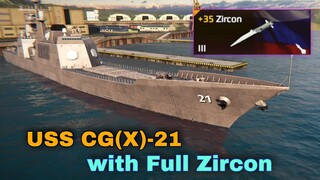 Modern Warships: USS CG(X)-21 with full Zircon. online match.