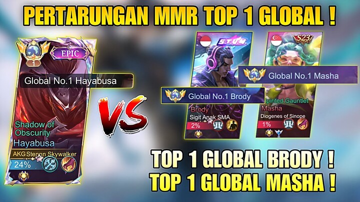 PERTARUNGAN MMR TOP 1 GLOBAL HAYABUSA VS TOP 1 GLOBAL BRODY & MASHA ! Stenly Hayabusa Gameplay !