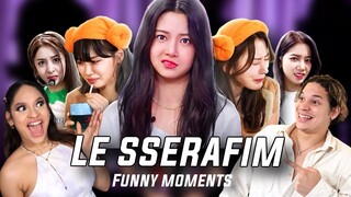 Waleska & Efra react to Le sserafim funny moments for the first time