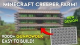 NEW Minecraft 1.19 Creeper Farm Efficient