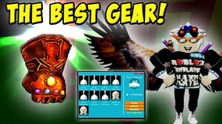 GOT THE BEST GEAR IN GAME THE INFINITY GAUNTLET & NOW DESTROYING WALLS IN SECS IN TAPPING SIMULATOR