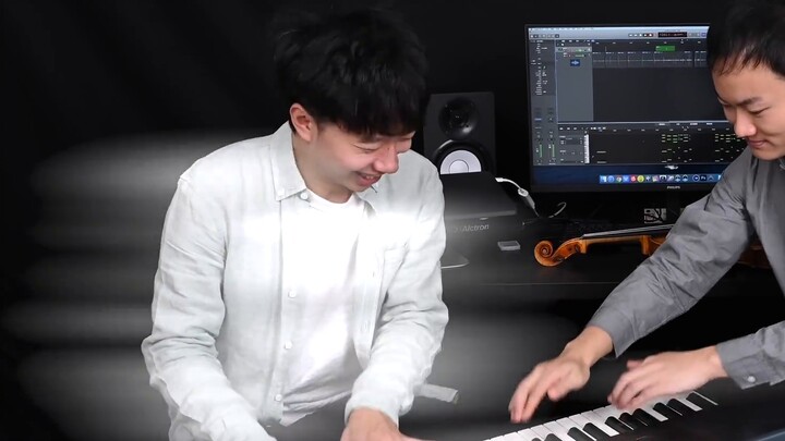 【Er Dong và Xiao Ming】 "Butterfly" - Digimon OP - Piano Violin