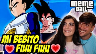 ESPAÑOLES REACCIONAN A DRAGON BALL LATINO VS ESPAÑOL |⚡VEGETA CANTA MI BEBITO FIU FIU⚡🐲MEMEBALL🐲