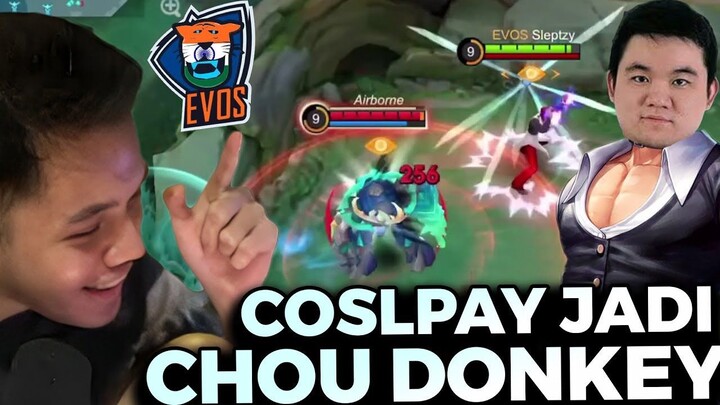 Cosplay Chou Roamer EVOS INDIA!! Donkey Mana Bisa Full Freestyle!! - Mobile Lege