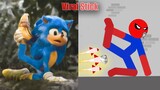 Sonic vs Stickman | Stickman Dismounting Highlight and Funny Moments #185
