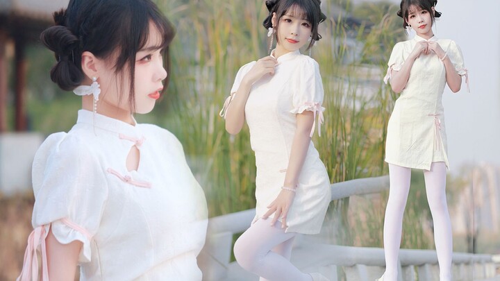 White and tender little cheongsam acridine❉Frost fall