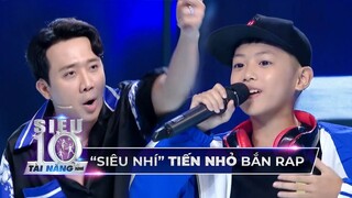 Tiến Nhỏ trổ tài bắn ráp 'CỰC NHANH' giao lưu với 'Rapper Trấn Thành' tại trường quay Super 10