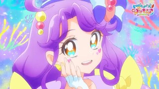 「トロピカル～ジュ！プリキュア」キュアコーラル　へんしんシーン