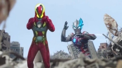 "The moment when the stars pierce through and become one" If you use the Ultraman Blaze OP "Our Spec
