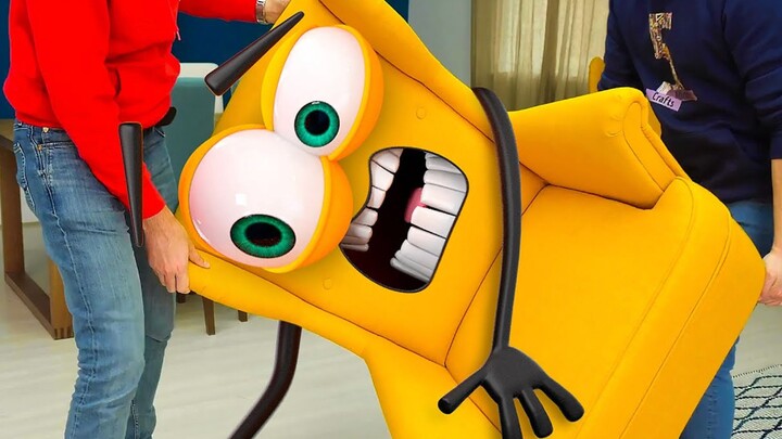 The grumpy sofa and naughty soap, the accidents you thought were not accidents! | YouTube 3D animati