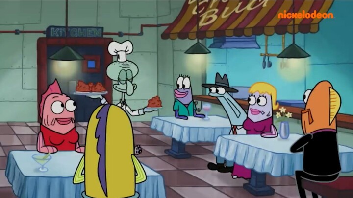 SpongeBob Bahasa Indonesia | Squidward Mengelola Restoran Baru