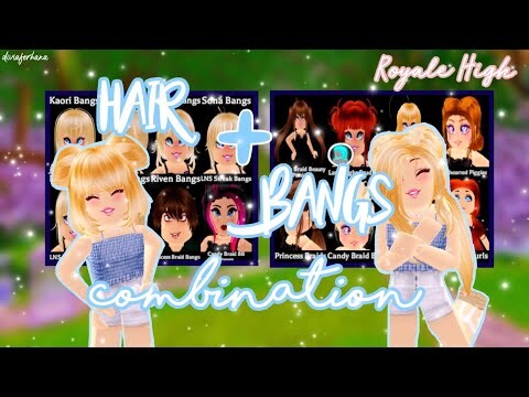 🦋 12 Hair and Bangs Combination | ROBLOX Royale High