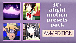 30+ ALIGHT MOTION PRESET BASES PACK | AMV EDITION | namjoons