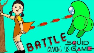 SQUID doll versus IMPOSTORS. Squid Game & Among Us animation. Squid game this pose