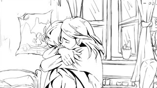 For the final assignment of animation storyboard in freshman year, a dormitory student worked all ni