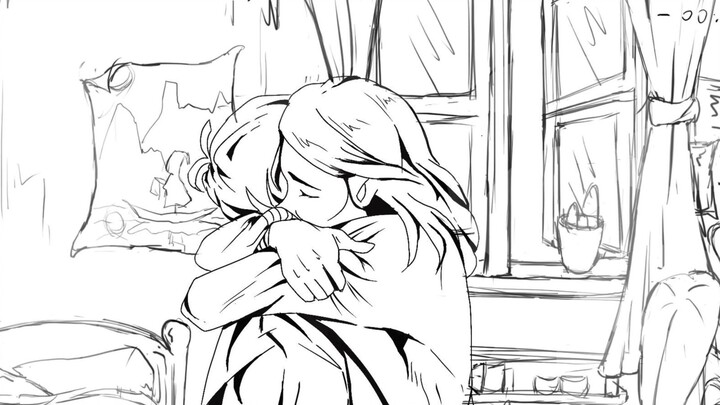 For the final assignment of animation storyboard in freshman year, a dormitory student worked all ni