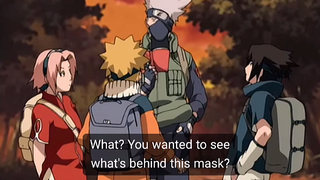 what does it look like ( KAKASHI ALLOWS THEM TO SEE HIS FACE )