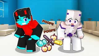 Minecraft But we POOP OP ITEMS!