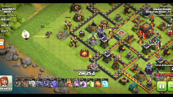 TH 10 perfek attack queen walk bowtichpe ,mesin pelontar