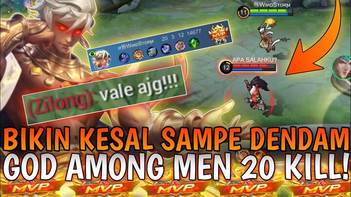 20KILL! NGEJEK BIKIN KESAL, ZILONG SAMPE DENDAM AWOKWKW! BUILD VALE TERSAKIT 2022