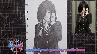 tutorial menggambar realis bnw menggunakan 2 pensil🔥🎨🖌️