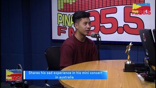 Justin Vasquez in his mini concert in Australia
