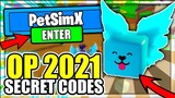 Roblox Pet Simulator X All New Codes 2021 April