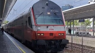 Utazás a REX1-esen ÖBB cityjet emeletesvonat Wien Mdl. - Wien Mitte