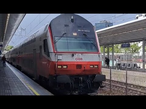 Utazás a REX1-esen ÖBB cityjet emeletesvonat Wien Mdl. - Wien Mitte
