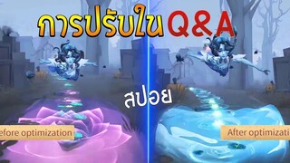 การปรับประดับและสกิน ใน Q&A ที่พูดไป