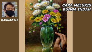 HOW TO DRAW BEAUTIFUL FLOWERS By DANDAN SA / CARA MELUKIS - MENGGAMBAR BUNGA YANG INDAH, Tutorial 41