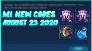 ML New Codes/ August 23 2020
