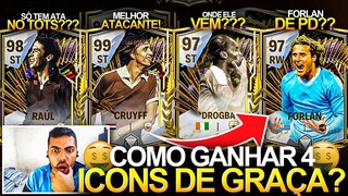 4 ICONS NOVOS! 🤯 COMO GANHAR GRÁTIS O MELHOR ATACANTE DO JOGO 🔥 | UTOTS & TOTS LA LIGA 🤯 - FC MOBILE